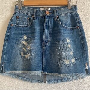 One Teaspoon  Mini High Waist Denim Skirts